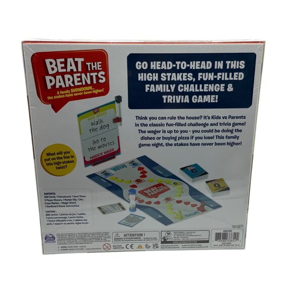 Beat The Parents Family Showdown Trivia & Challenge Board Game For Ages 6+ NEW - Picture 2 of 7